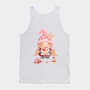 Sweet Valentine's Day Gnome Tank Top